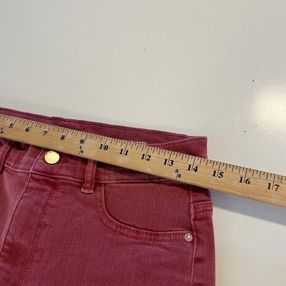 DL1961 Farrow Cropped High Rise Instasulpt Skinny Wine Colored Jeans Womens 29 - Picture 8 of 12